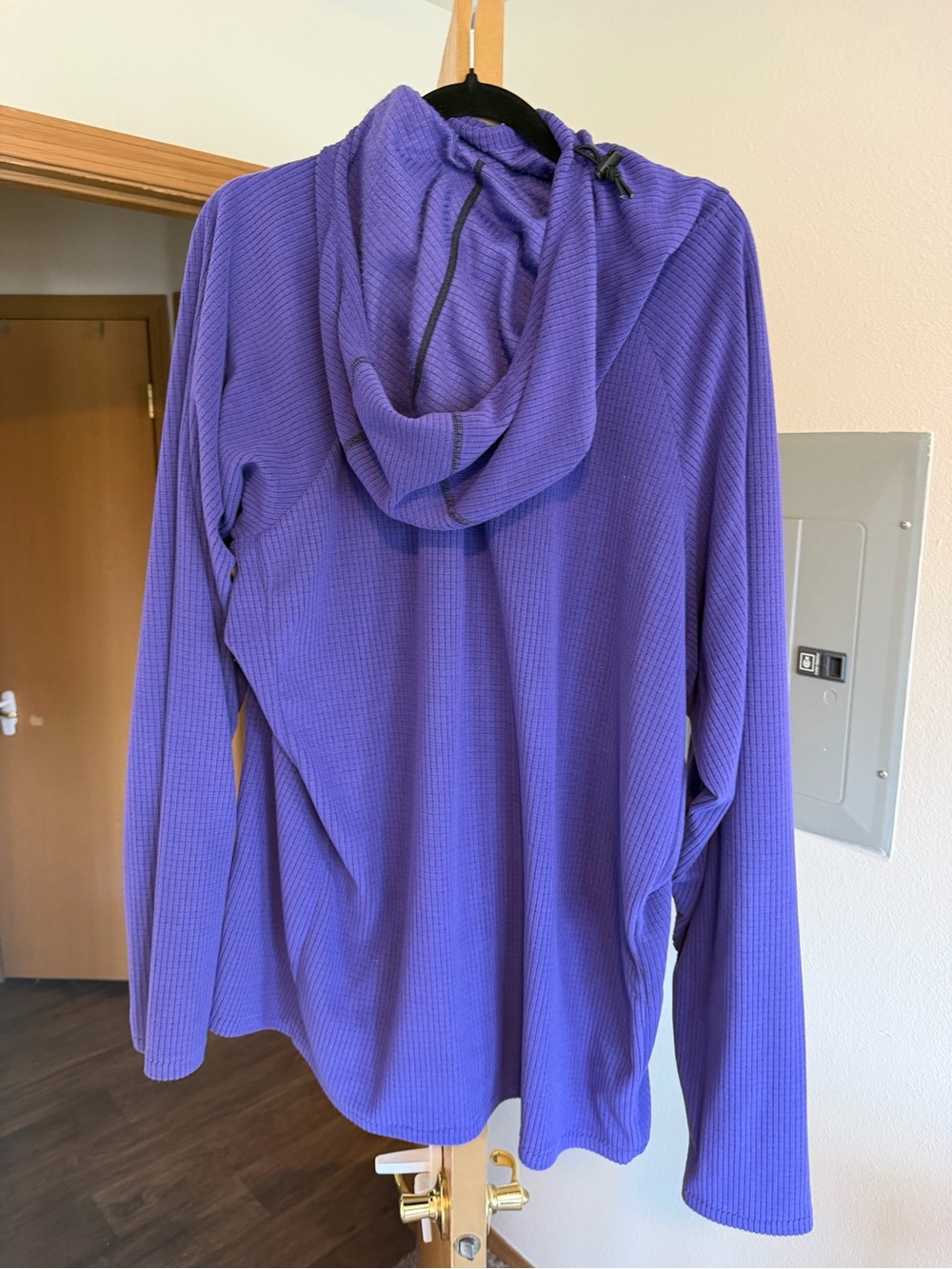 Melanzana Purple Waffle-Knit Hooded Pullover - Picture 2 of 3